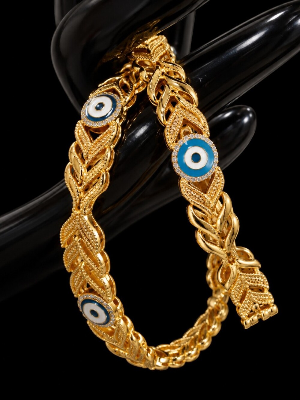 22kgp Dubai Jewelry Gold Evil Eye Bracelet